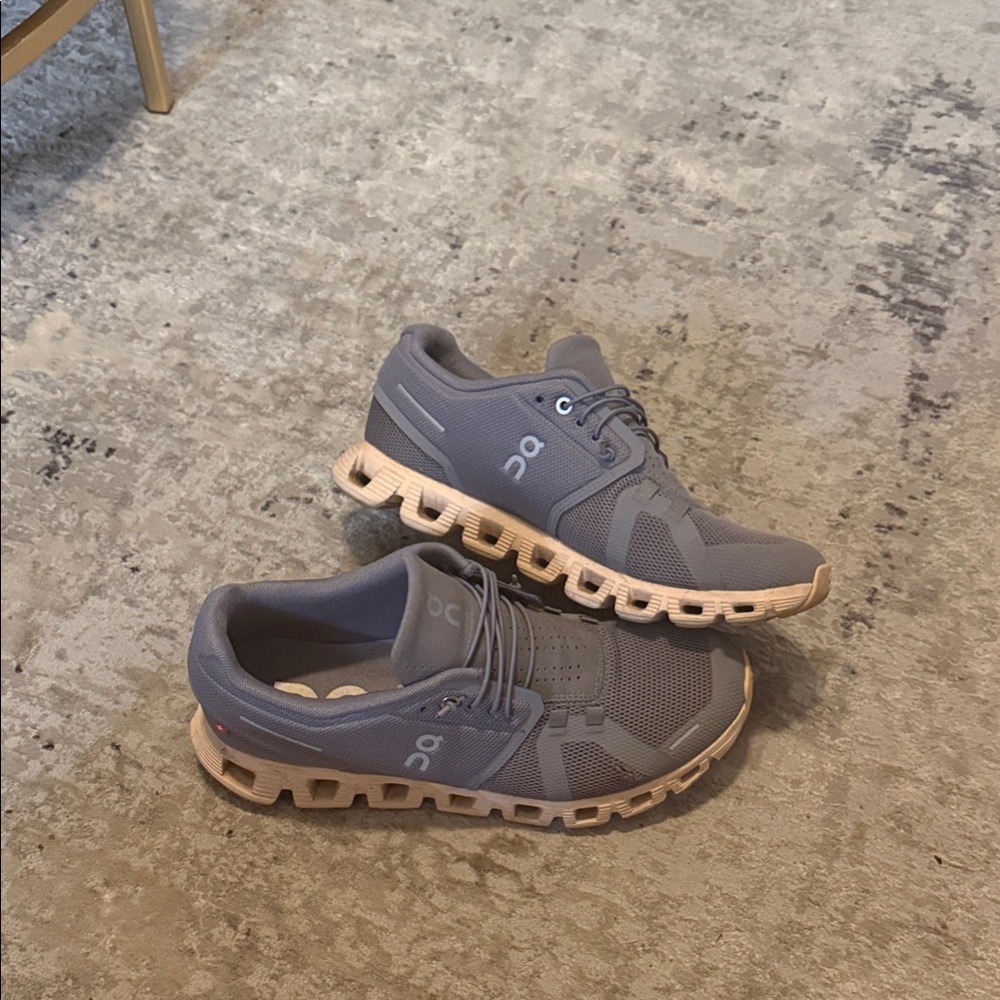 On Running Women's Athletic Shoes in Gray and Tan